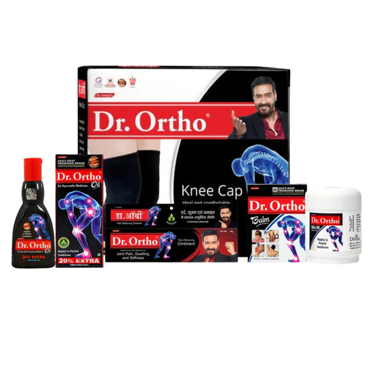 Dr. Ortho Ayurvedic Oil, Balm, Ointment & Knee Cap Combo - combo