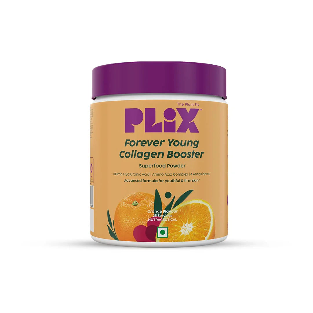 PLIX The Plant Fix Wholefood Collagen Builder Powder for Skin - Orange