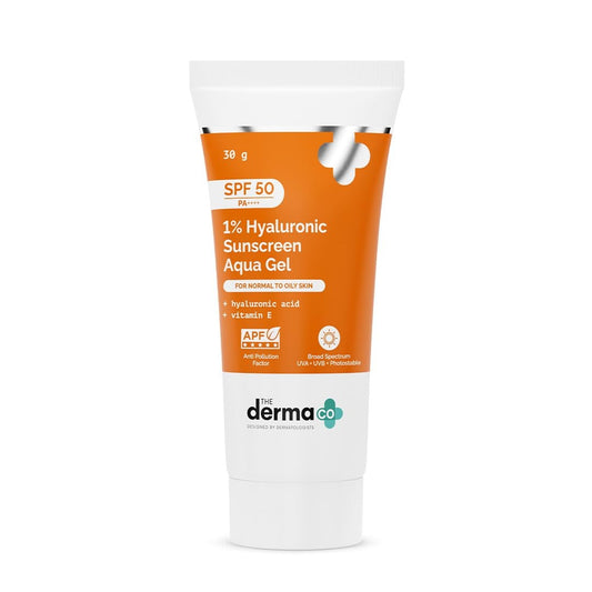 The Derma Co 1% Hyaluronic Sunscreen Aqua Gel with SPF 50