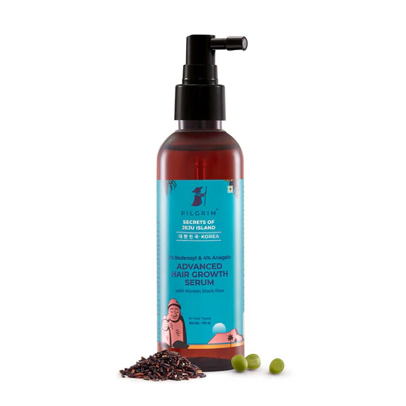Pilgrim 3% Redensyl + 4% Anagain Advanced Hair Growth Serum with Korean Black Rice - 30 ml - pack of 1