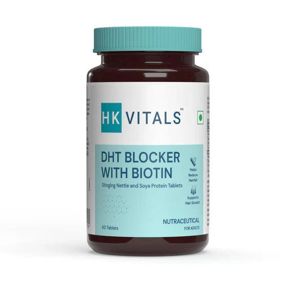 HK Vitals DHT Blocker With Biotin Tablets for Reduces Hair Fall, Stimulates Hair Growth - 60 tabs