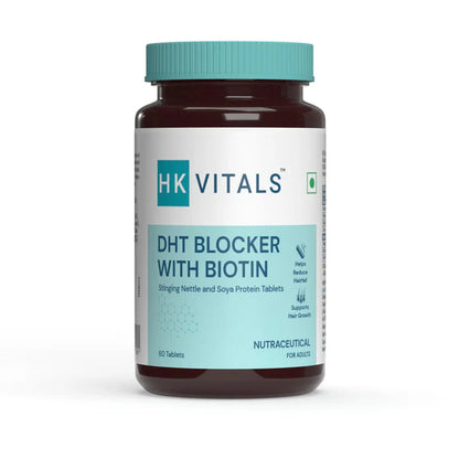 HK Vitals DHT Blocker With Biotin Tablets for Reduces Hair Fall, Stimulates Hair Growth - 60 tabs