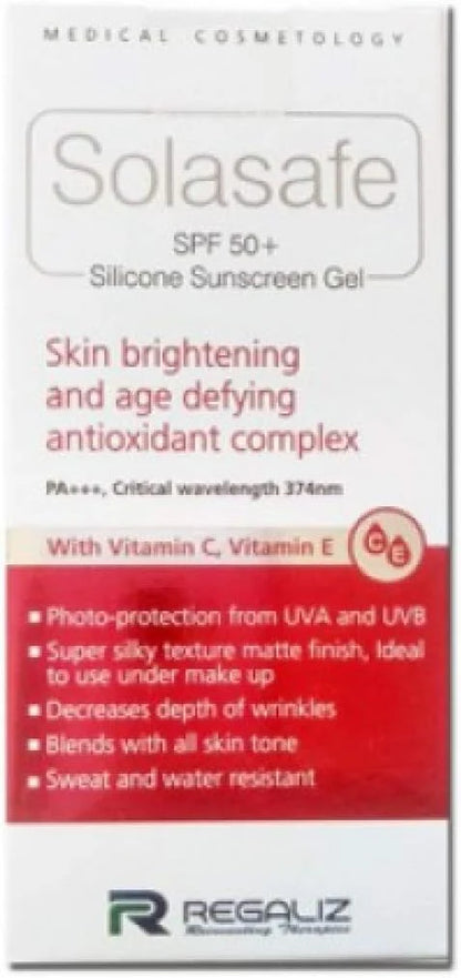 Regaliz Solasafe SPF 50+ Silicone Sunscreen Gel - 50 gm