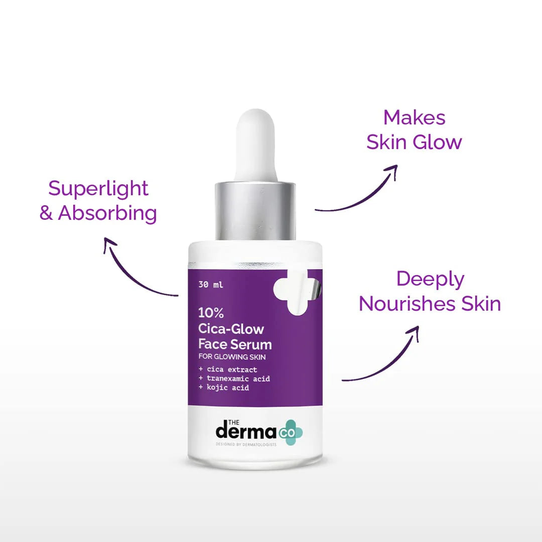 The Derma Co 10% Cica-Glow Face Serum for Glowing Skin