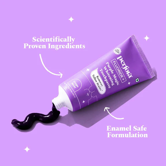 Perfora Fluoride+ Purple Magic Whitening Toothpaste - 125 gm