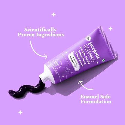 Perfora Fluoride+ Purple Magic Whitening Toothpaste - 125 gm