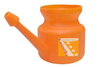 Kannssky Plastic Jala Neti Pot for Nasal Wash - 500 ml - Orange