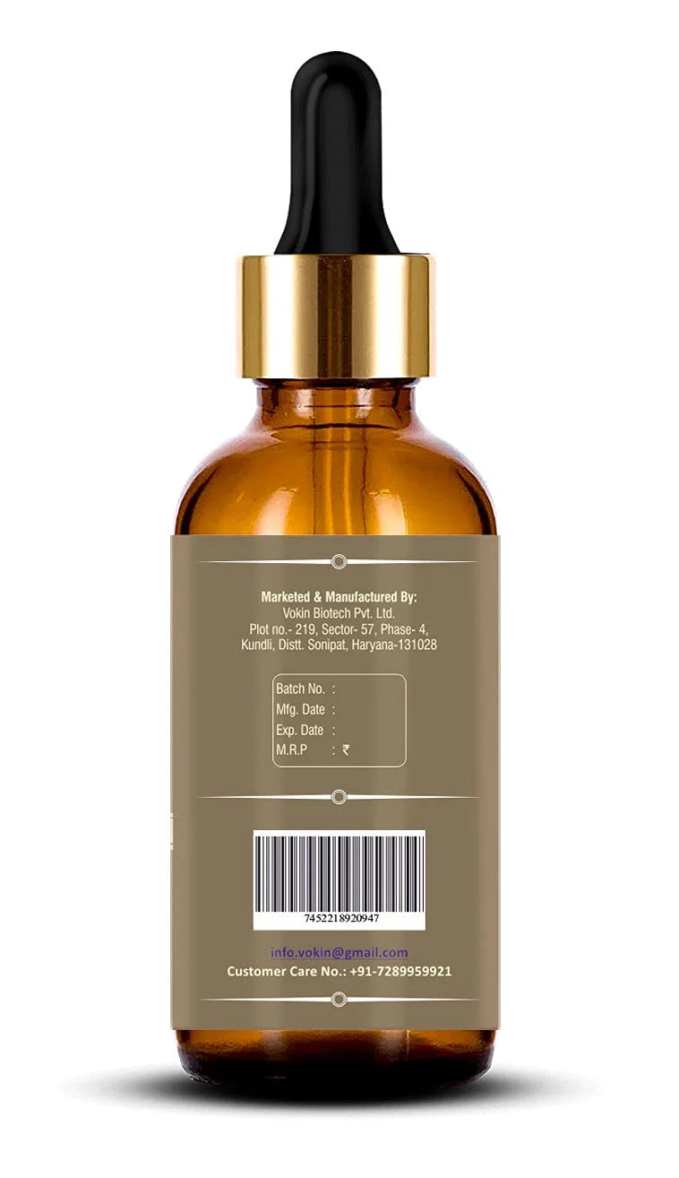 Vokin Biotech Organic Sesame Pure Cold Pressed Oil For Hair, Body, Skin Care, Massage, - 30 m