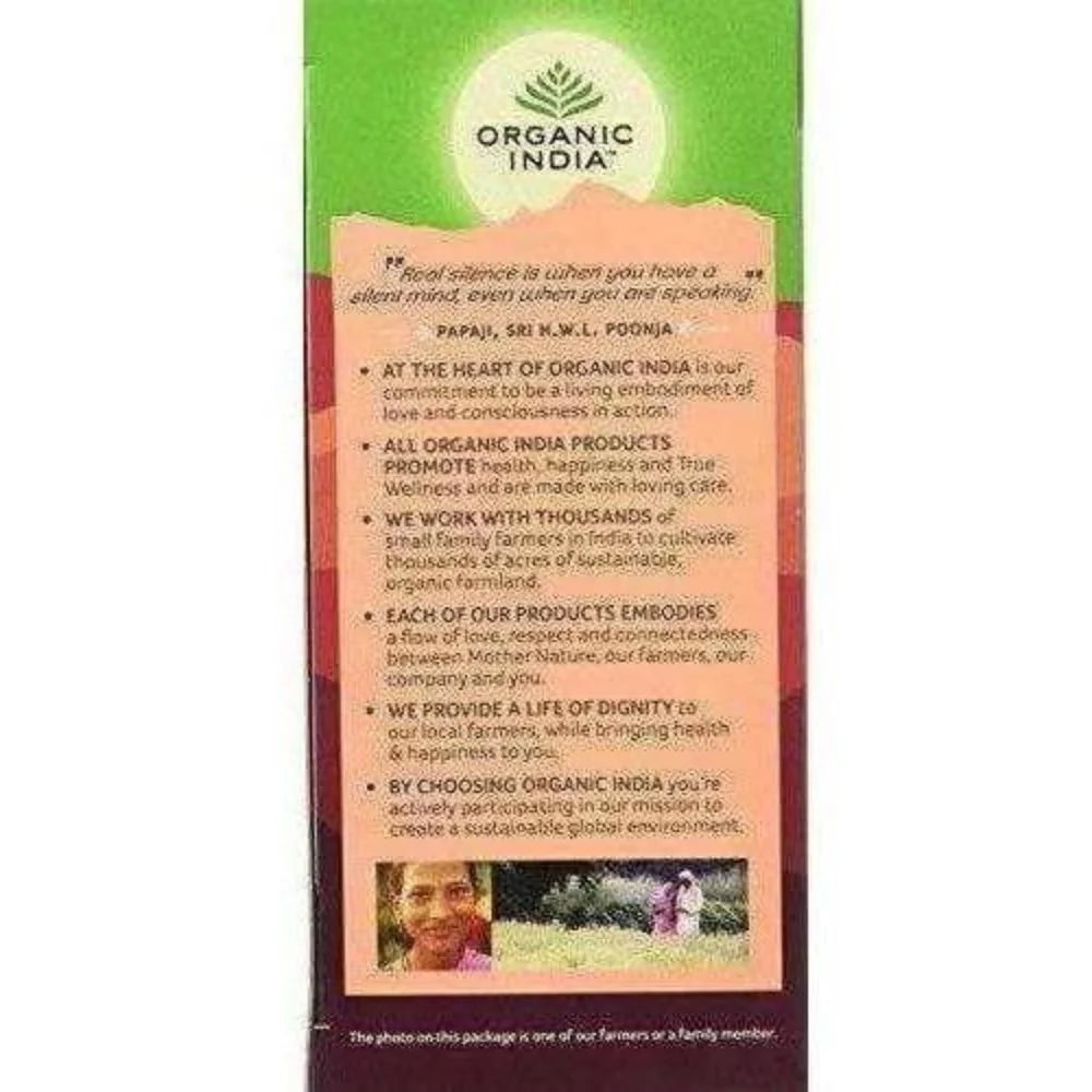 Organic India Tulsi Green Tea, Pomegranate Tea Bags