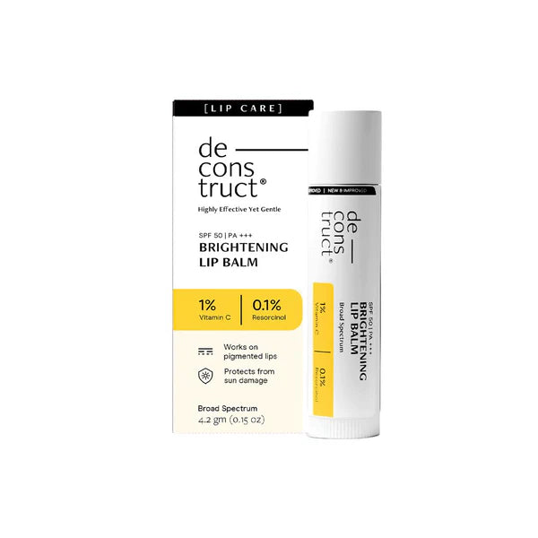 Deconstruct Brightening Lip Balm with SPF 50 - For Dark, Pigmented, Dry, Flaky Lips - 4 gm