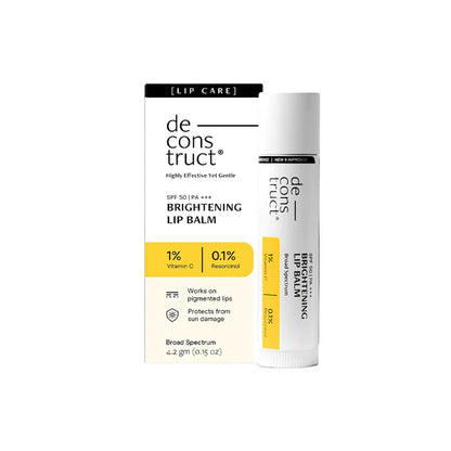 Deconstruct Brightening Lip Balm with SPF 50 - For Dark, Pigmented, Dry, Flaky Lips - 4 gm