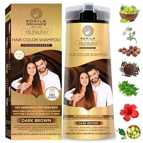 Kokila Shampoo For Men & Women, No Ammonia, No Paraben - 200 ml - Natural Black