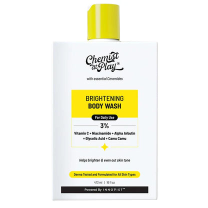 Chemist At Play Brightening Body Wash for Reduces Fades Dark Spots, Evens out Skin Tone Vitamin C with Camu Camu