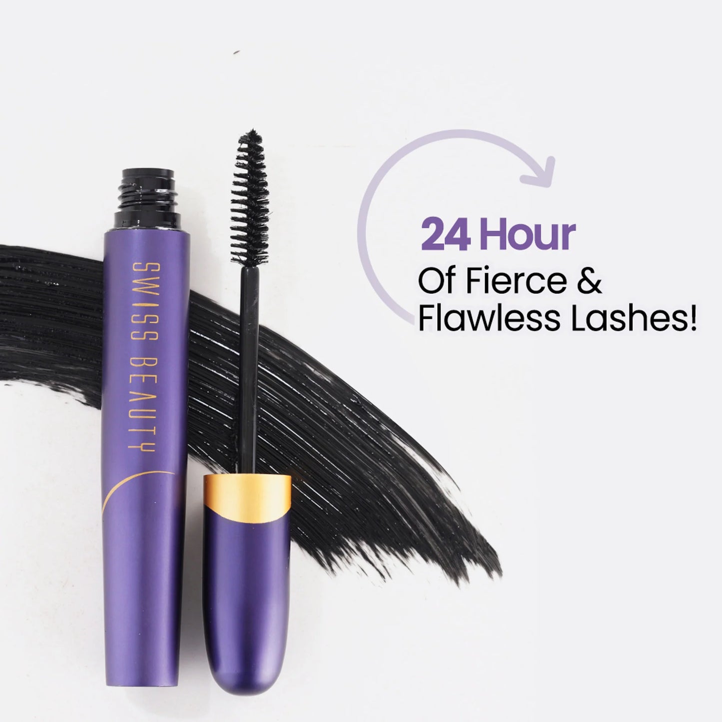 Swiss Beauty Bold Eyes Super Lash Mascara Waterproof - Black - 7.5 ml