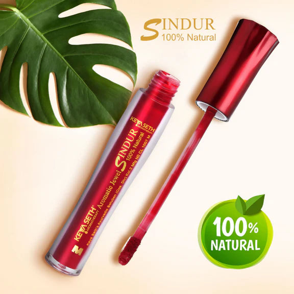 Keya Seth Aromatherapy 100% Natural Liquid Sindoor - Maroon - 5 ml