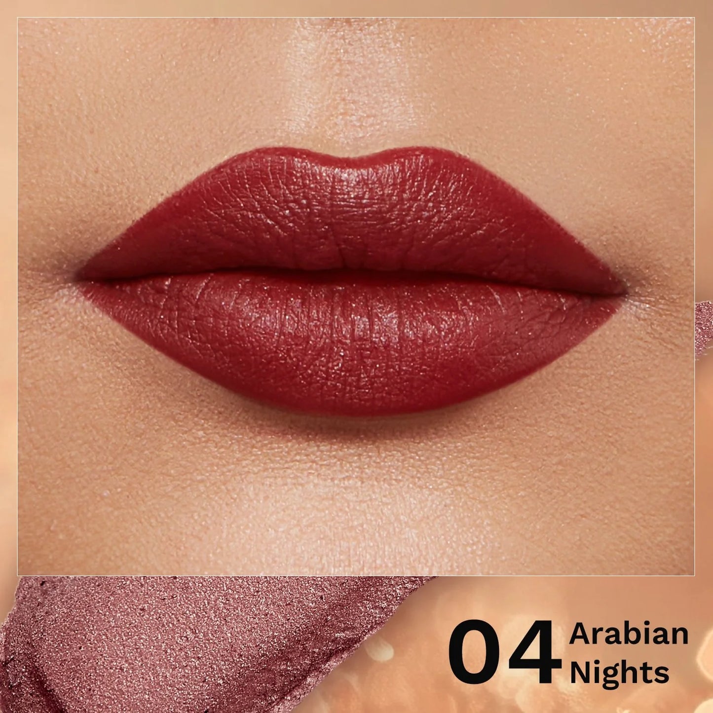 Pilgrim Glitter Lipstick With Matte Finish - Arabian Nites04 - 4.2 gm