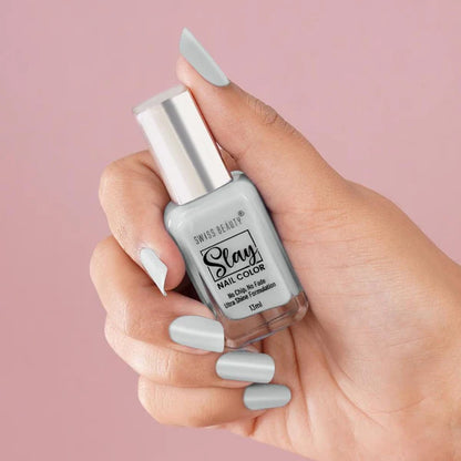 Swiss Beauty Slay Nail Color Ultra Shine Formulation - 07 Creamy Nude - 13 ml