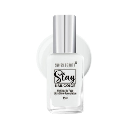 Swiss Beauty Slay Nail Color Ultra Shine Formulation - 07 Creamy Nude - 13 ml