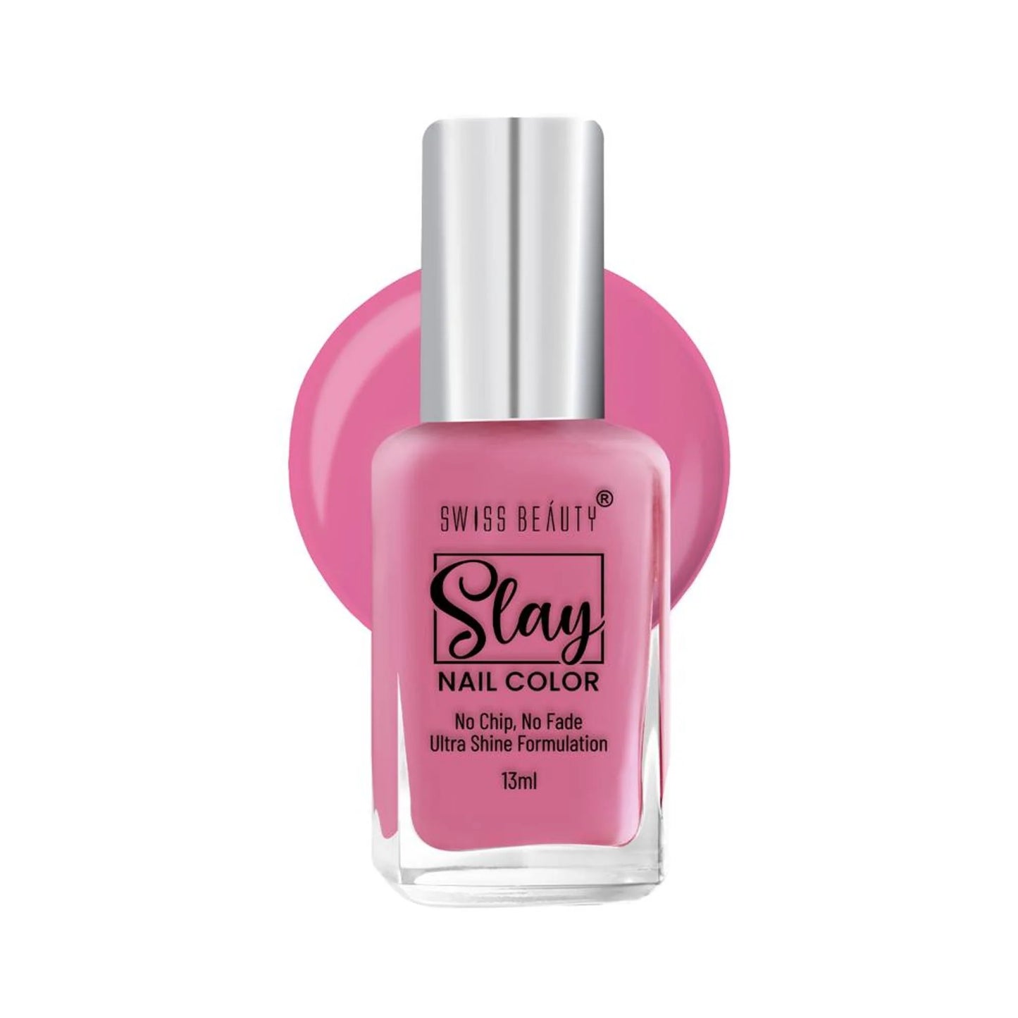 Swiss Beauty Slay Nail Color Ultra Shine Formulation - 13 Perfect Pink - 13 ml