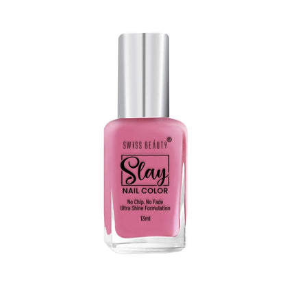 Swiss Beauty Slay Nail Color Ultra Shine Formulation - 13 Perfect Pink - 13 ml