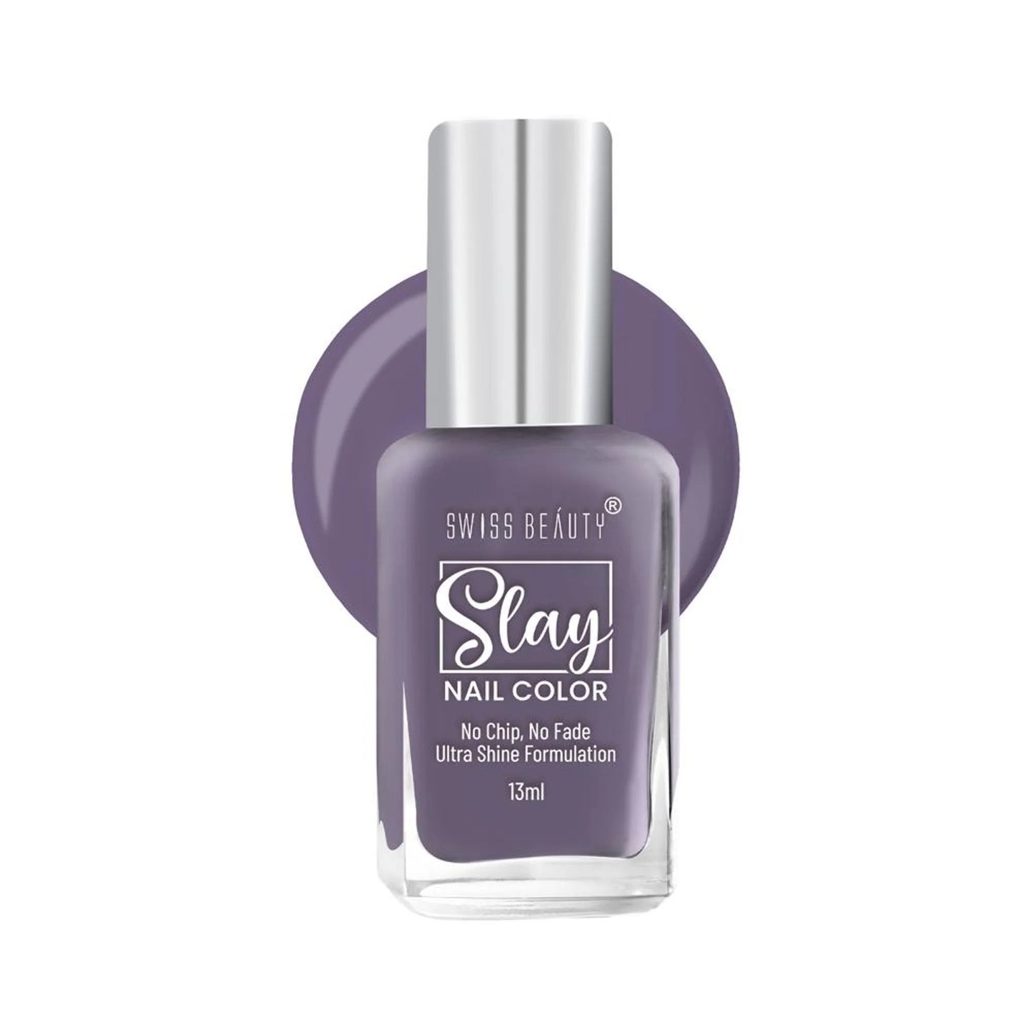 Swiss Beauty Slay Nail Color Ultra Shine Formulation - 40 Grape - 13 ml