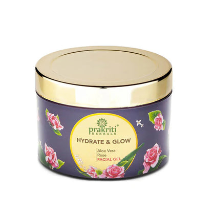 Prakriti Herbals Hydrate & Glow Aloe Vera Rose Facial Gel - 220 gm