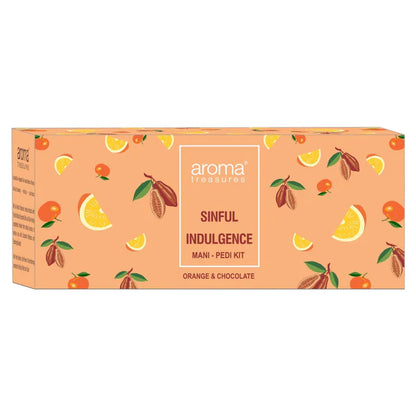 Aroma Treasures Orange & Chocolate Sinful Indulgence Mani-Pedi Kit - 77 gm + 10 ml