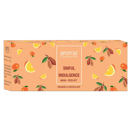 Aroma Treasures Orange & Chocolate Sinful Indulgence Mani-Pedi Kit - 77 gm + 10 ml