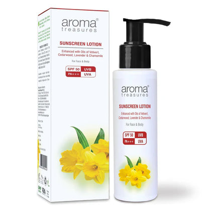 Aroma Treasures Sunscreen Lotion Spf 50 Pa+++ Uvb Uva - 100 ml