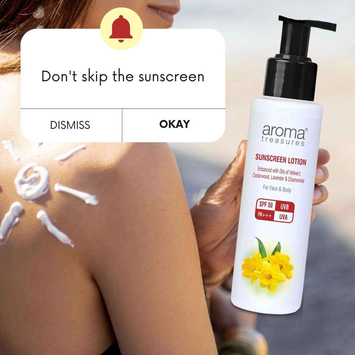 Aroma Treasures Sunscreen Lotion Spf 50 Pa+++ Uvb Uva - 100 ml