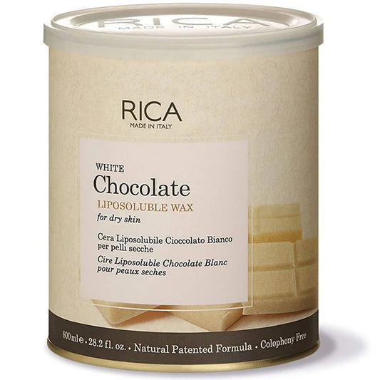 Rica White Chocolate Liposoluble Wax for Dry Skin With Natural Beeswax - 800 ml