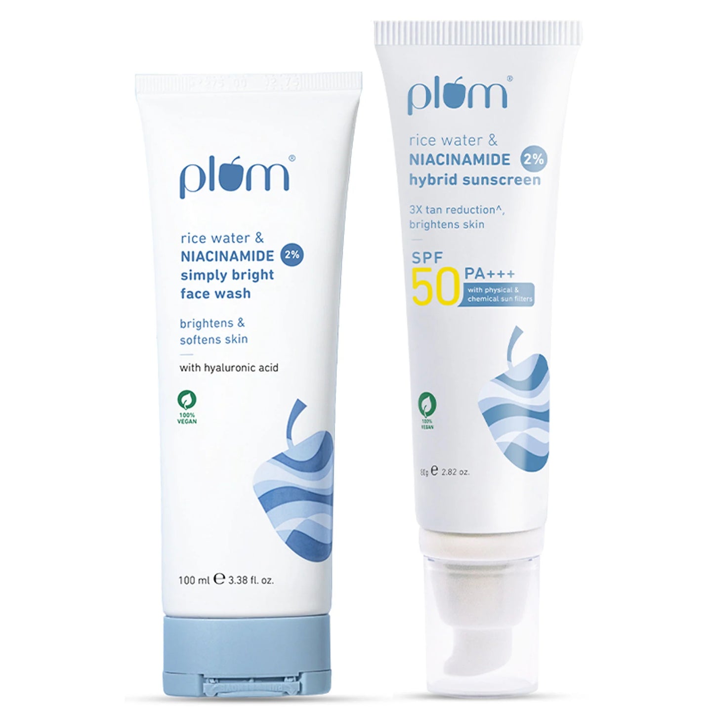 Plum Bestselling Niacinamide Facewash & Sunscreen Combo With SPF 50 PA+++ For Oily Skin And Sun Care - combo