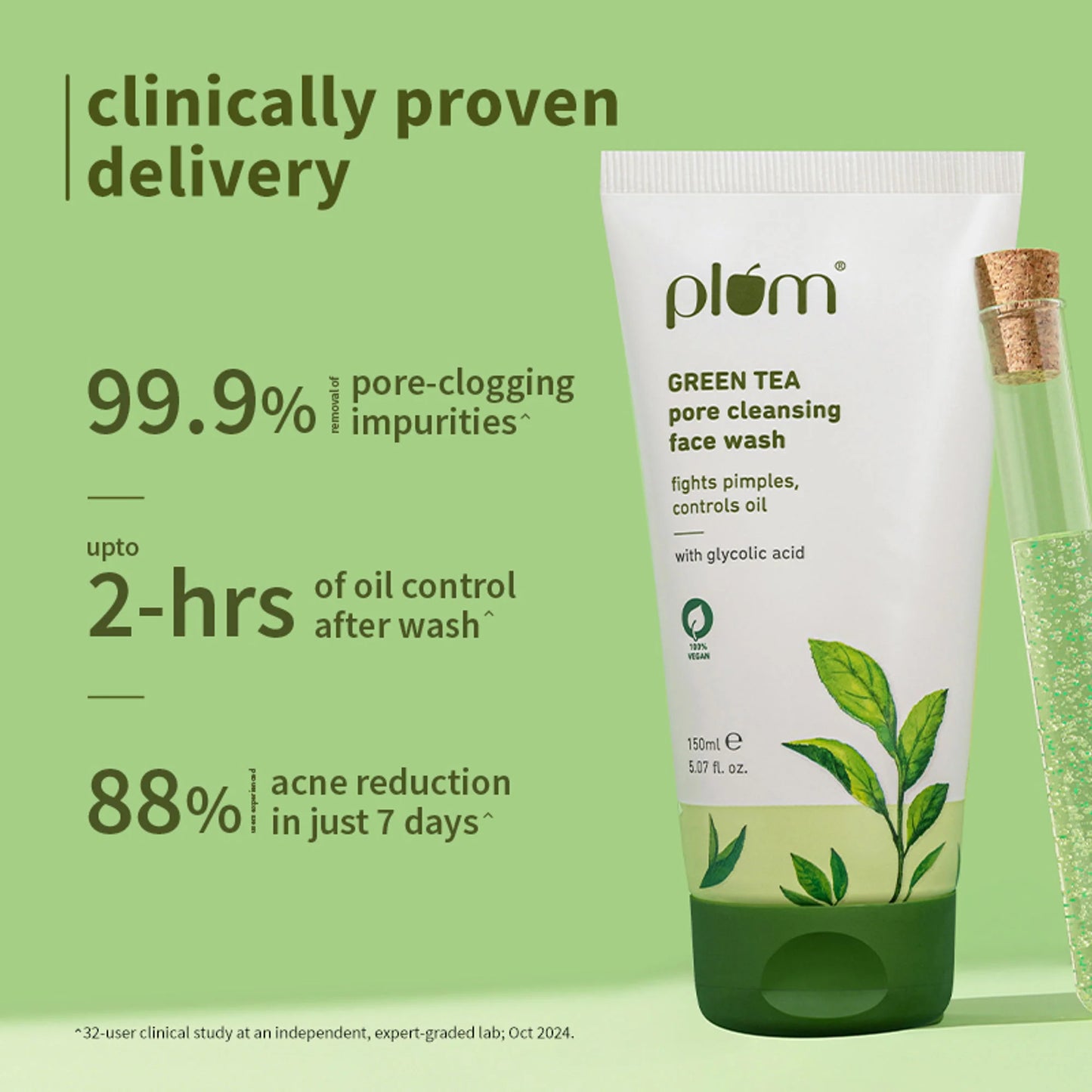 Plum Green Tea Face Wash, Serum And Moisturizer Trio With SPF 50 PA+++ For Acne Prone & Oily Skin - combo