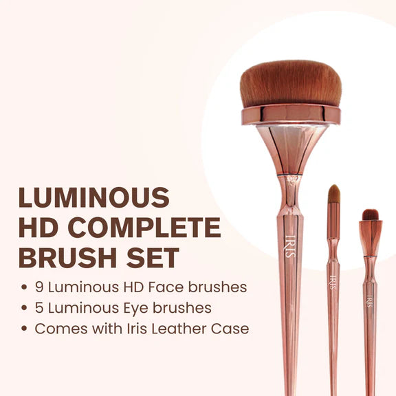 IRIS COSMETICS Luminous Complete Brush Set - 14 pcs