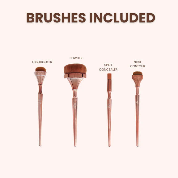 IRIS COSMETICS Luminous Face Brush Set - 9 pcs