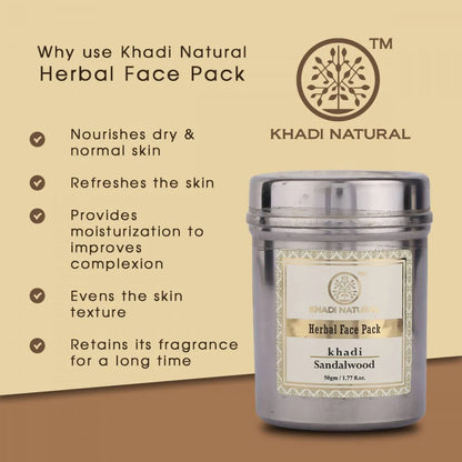 Khadi Natural Sandalwood Herbal Face Pack - 50 gm - Pack of 2