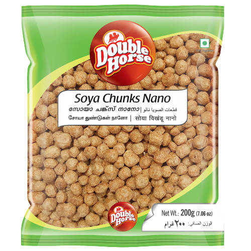 Double Horse Soya Chunks Nano - 200 gm