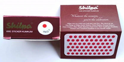 Shilpa Vive Sticker Kumkum Size 7 red Shilpa Vive Sticker Kumkum Size 7  Shilpa Vive Sticker Kumkum Size 7 - Pack of 15