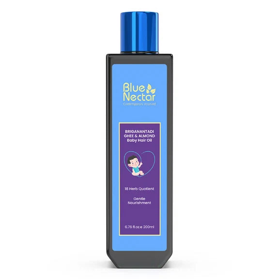 Blue Nectar Baby Hair Oil With Organic Ghee & Almond Oil - 100 ml