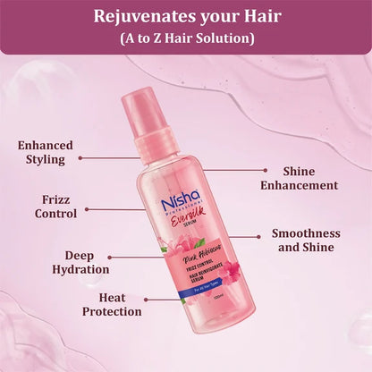 Nisha Hair Serum Eversilk Pink Hibiscus Serum - 55 ml