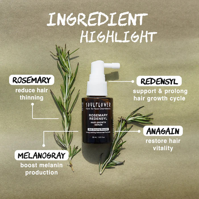 Soulflower Rosemary Redensyl Hair Growth Serum