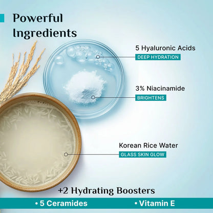 Pilgrim Korean Rice Water Hydra Glow Light Gel Moisturizer - 50 gm