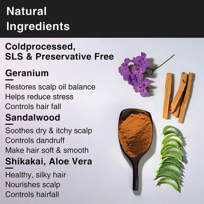 Soulflower Sandalwood Geranium Hair Cleansing Bar