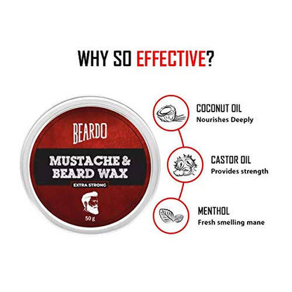 Beardo Beard and Mustache Wax Extra Strong - 50 gm
