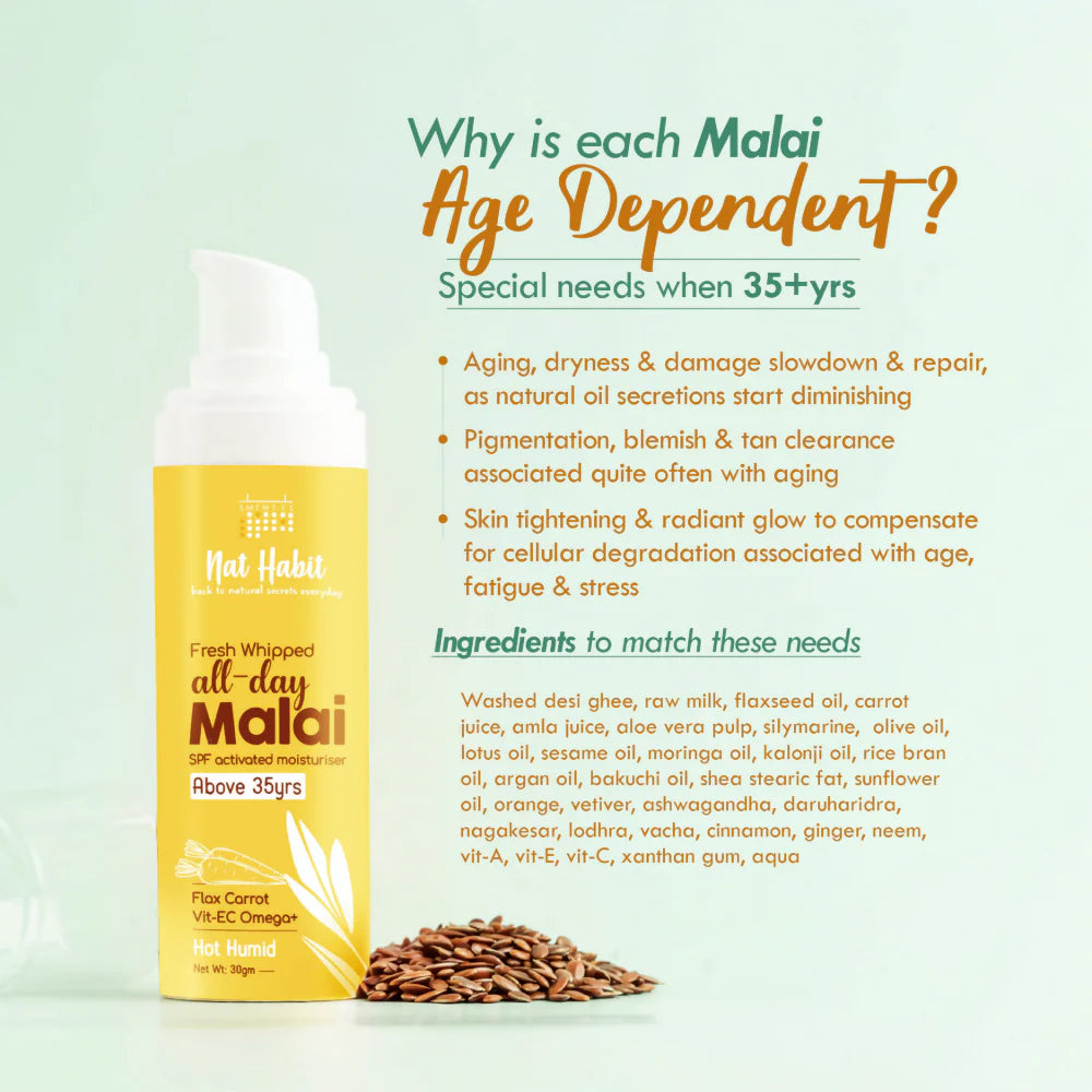 Nat Habit Flax Carrot Light Moisturizer - 30 gm