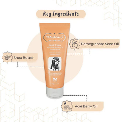 Teenilicious Hand Cream With Acai Berry Oil & Pomegranate - 60 gm
