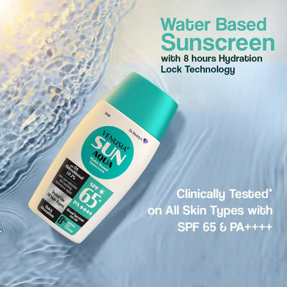 Dr. Reddy's Venusia Sun Aqua Water Based Sunscreen SPF 65 For Oily & Acne Skin - 50 gm