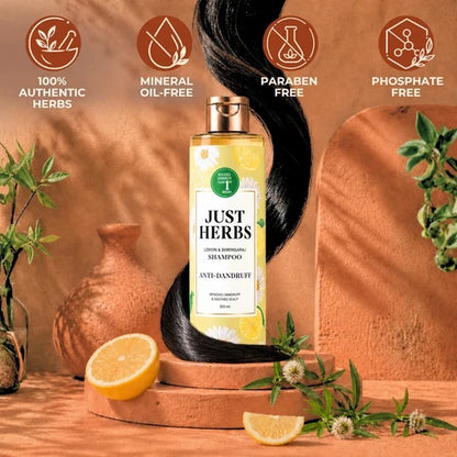 Anti Dandruff Shampoo | Lemon, Bhringraj & 12 Herbs
