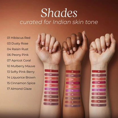 Herb‑Enriched Matte Liquid Lipstick Set of 10
