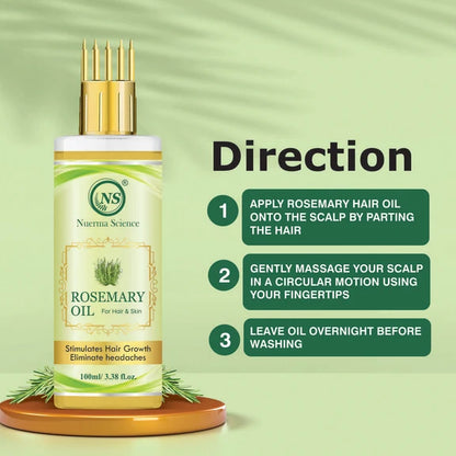 Nuerma Science Rosemary Hair Oil for Anti-Dandruff and Stimulate Hair Growth - 100 ml